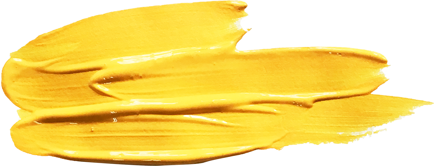 Vibrant Yellow Thick Stokes Paint Daubs
